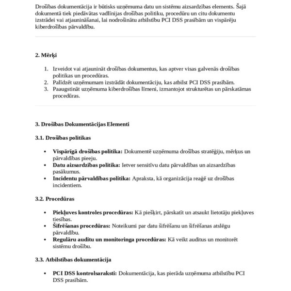 Drošības Dokumentācijas Sagatavošanas Konsultāciju Ziņojums